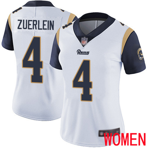 Los Angeles Rams Limited White Women Greg Zuerlein Road Jersey NFL Football 4 Vapor Untouchable